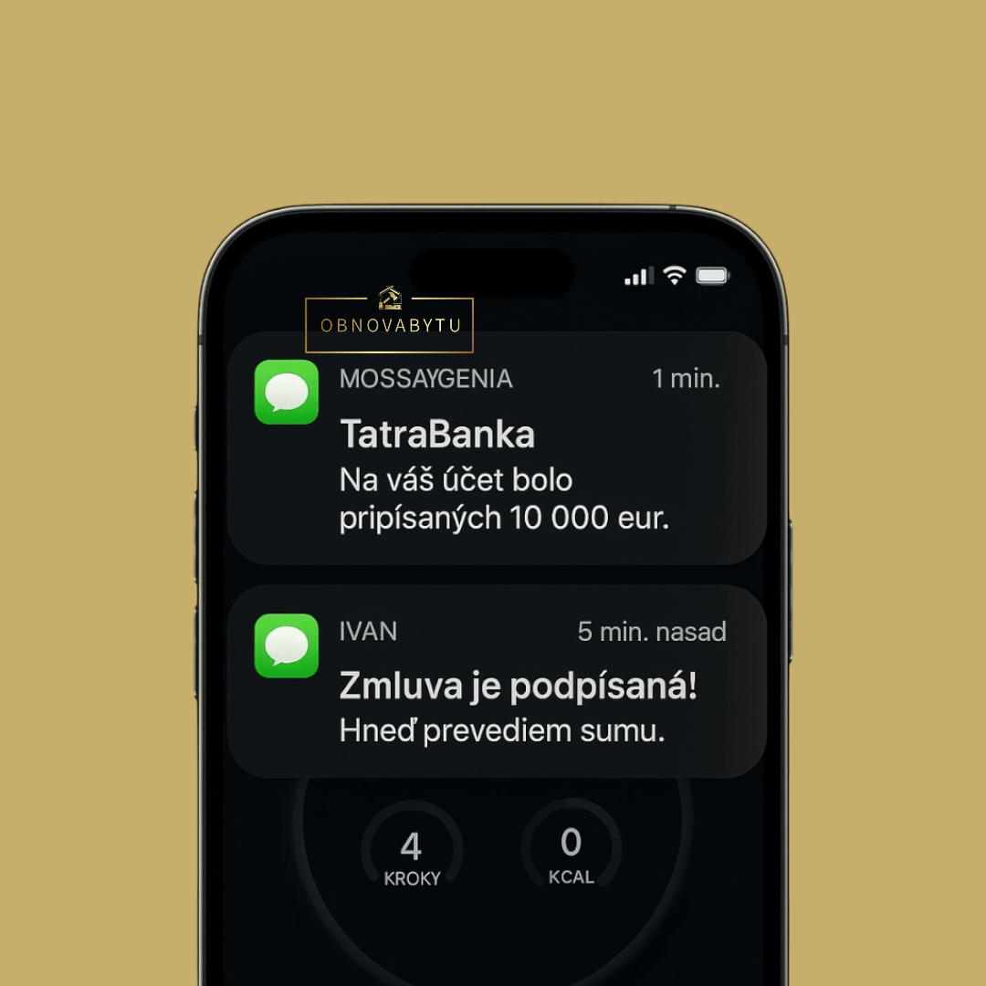 Rekonštrukcia bytu - Platba