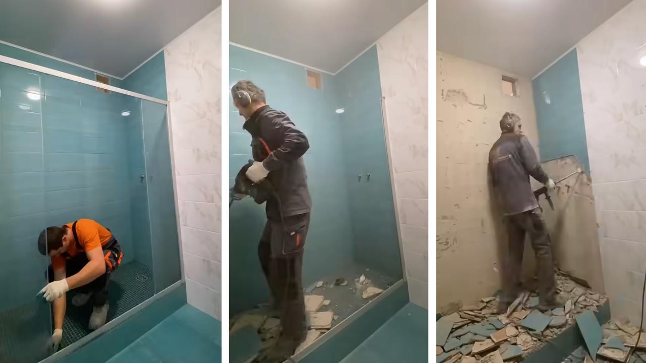 Баня в София преди демонтаж на душ зоната и къртене