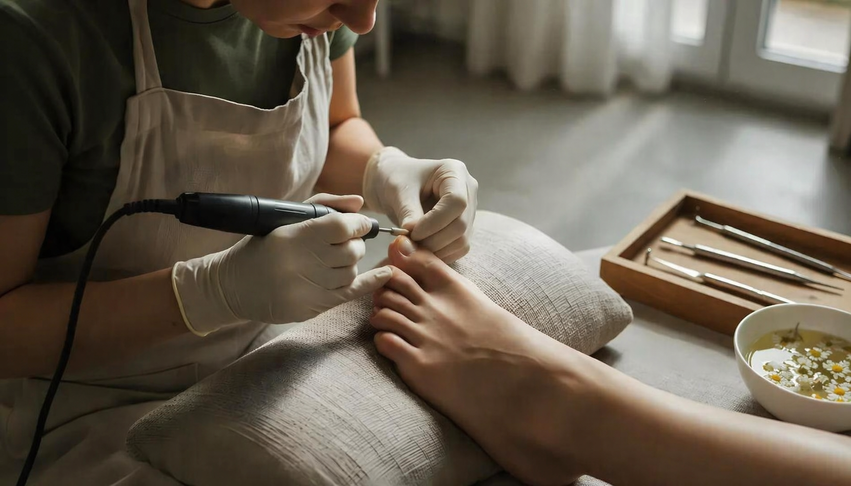 Pediküre Schritt 3 — Massage