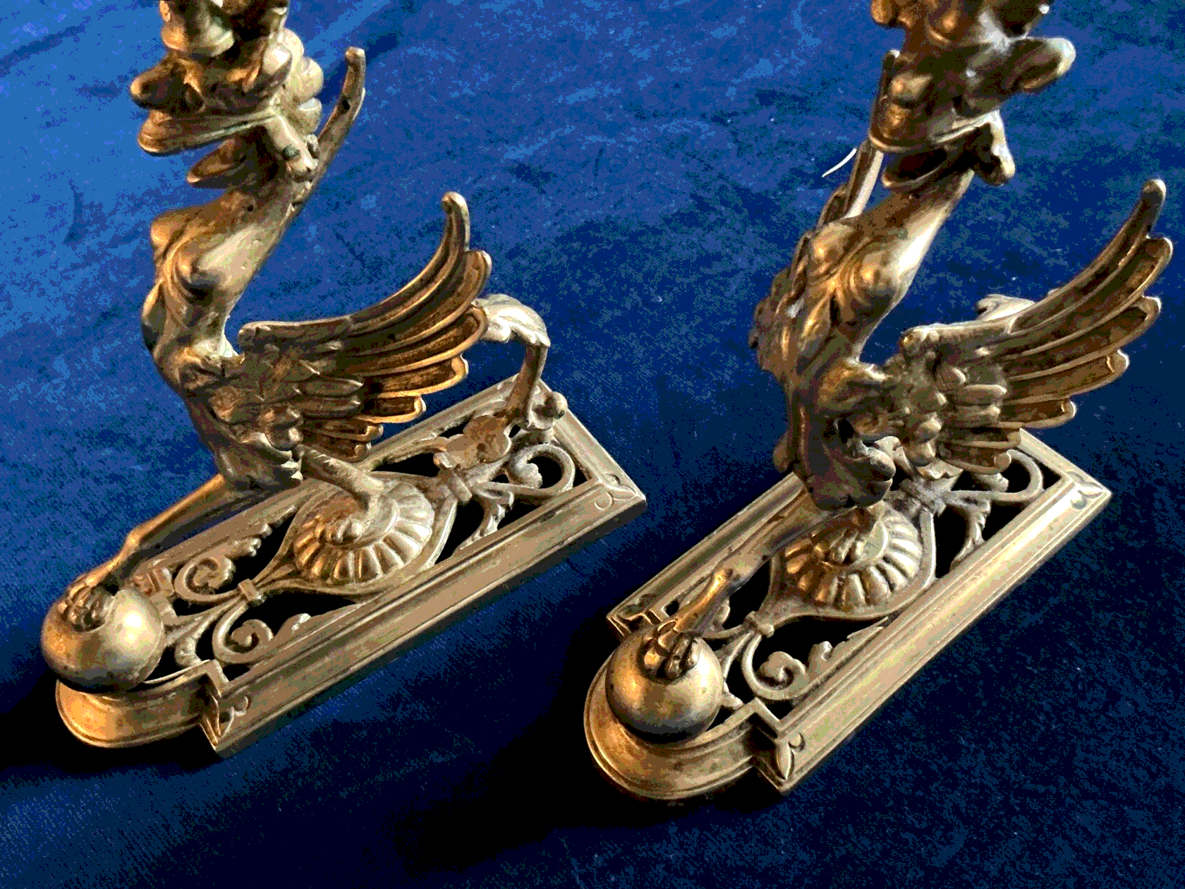 Пара подсвечников 19 век бронза 