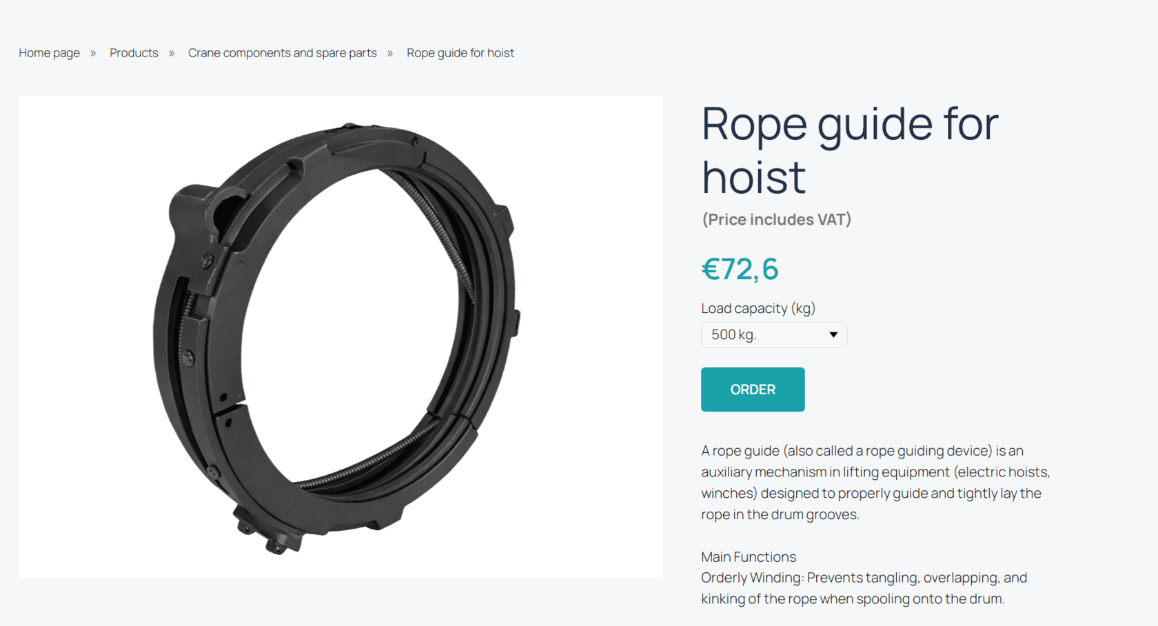 Buy a high-quality hoist rope guide at a great price online on our website.