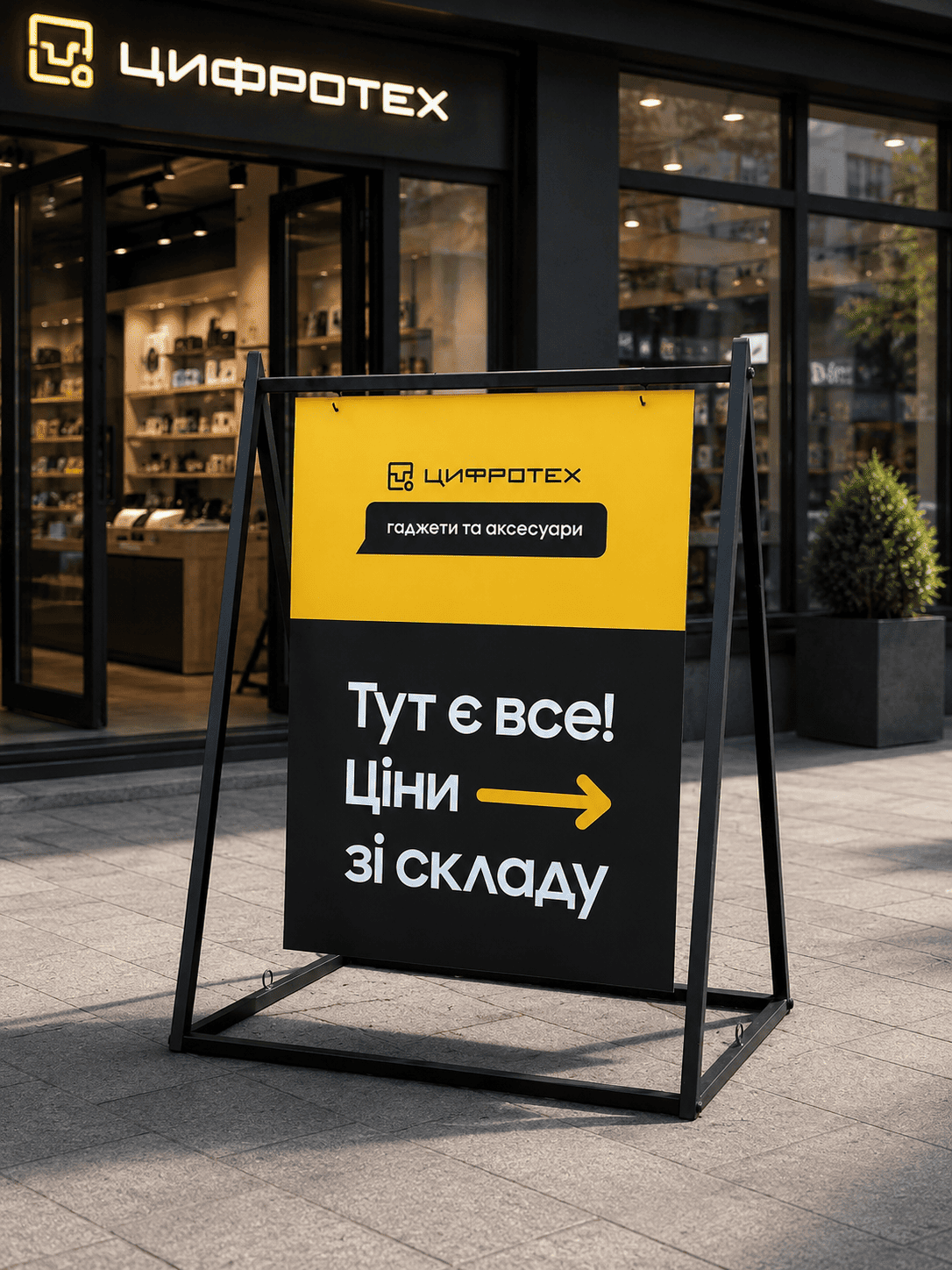 Металевий рекламний штендер