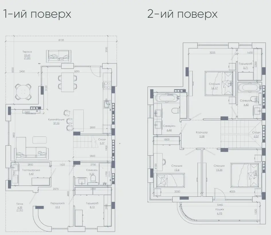 ONE CLUB VILLAGE — планировка дуплекса 2