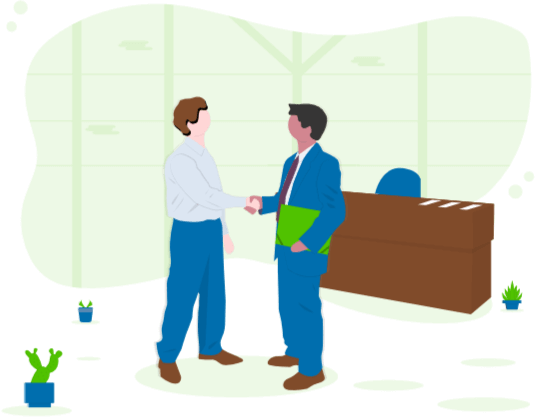 Мужчины жмут руки