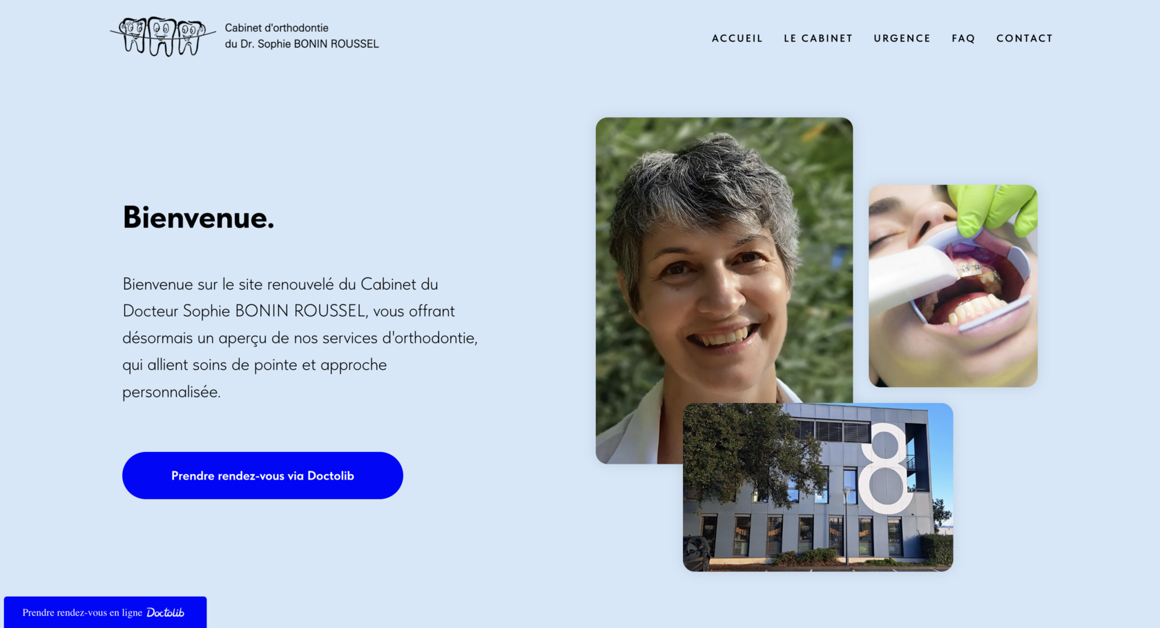 Capture d’écran du site du site du Dr Sophie BONIN