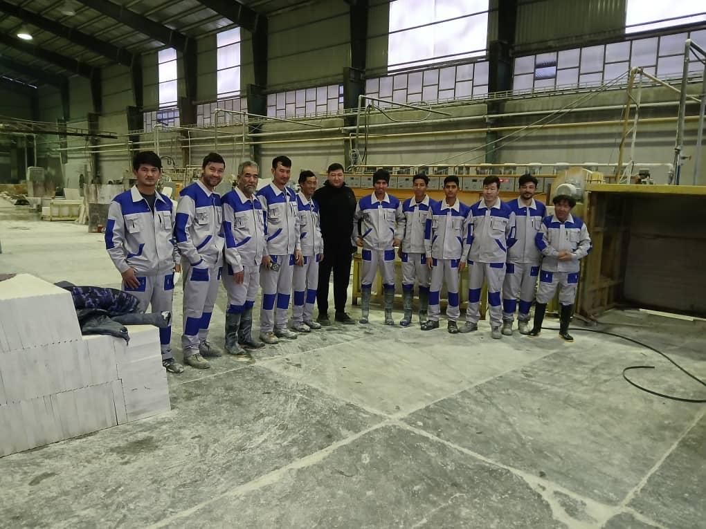 Production team at factory