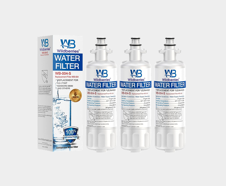 WB-004-S Wildberries Refrigerator Water Filter — 3 Pack