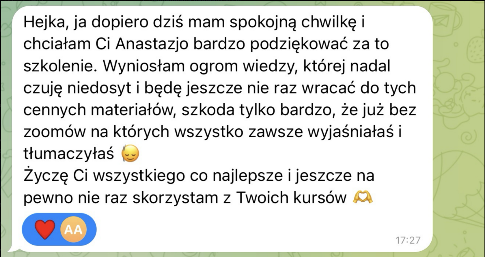 Opinia kursantki 5