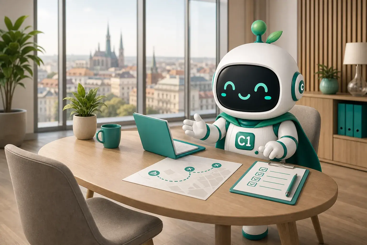 Маскот CENTR1 впорядковує документи та етапи процедури ZDP