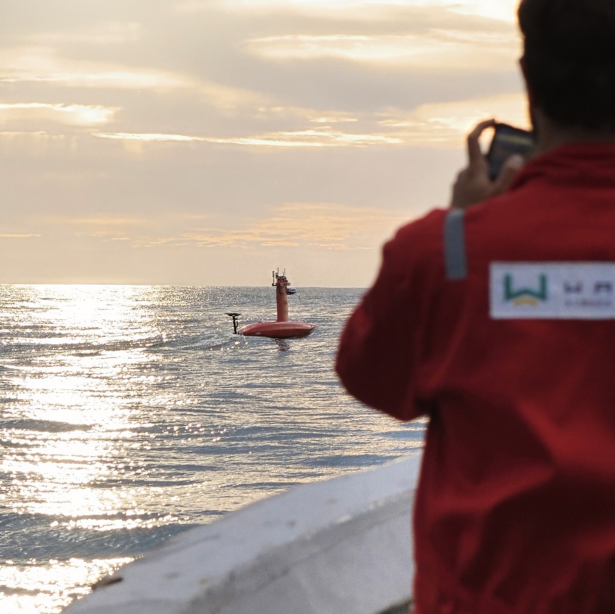 Levantamento batimétrico multifeixe com USV, operação WAMS