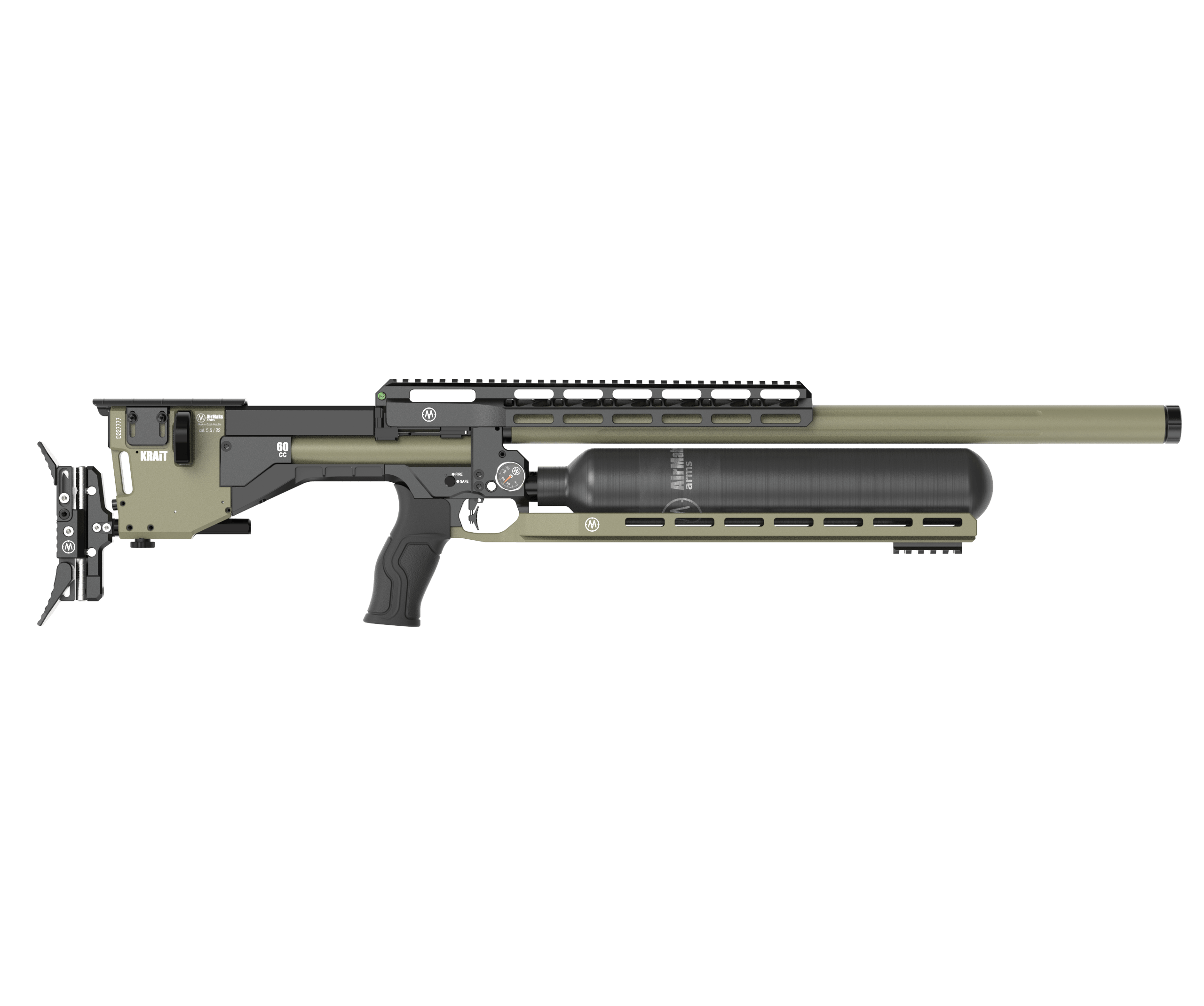AirMaks Krait Pro X HP extra high-power version pcp rifle green color
