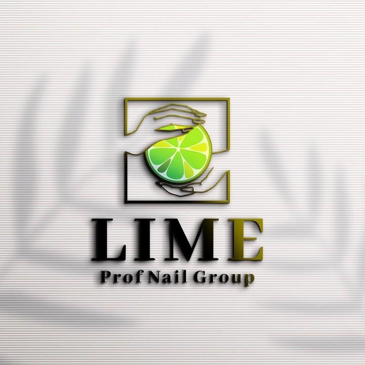 3D LIME logo on a light wall with a palm shadow