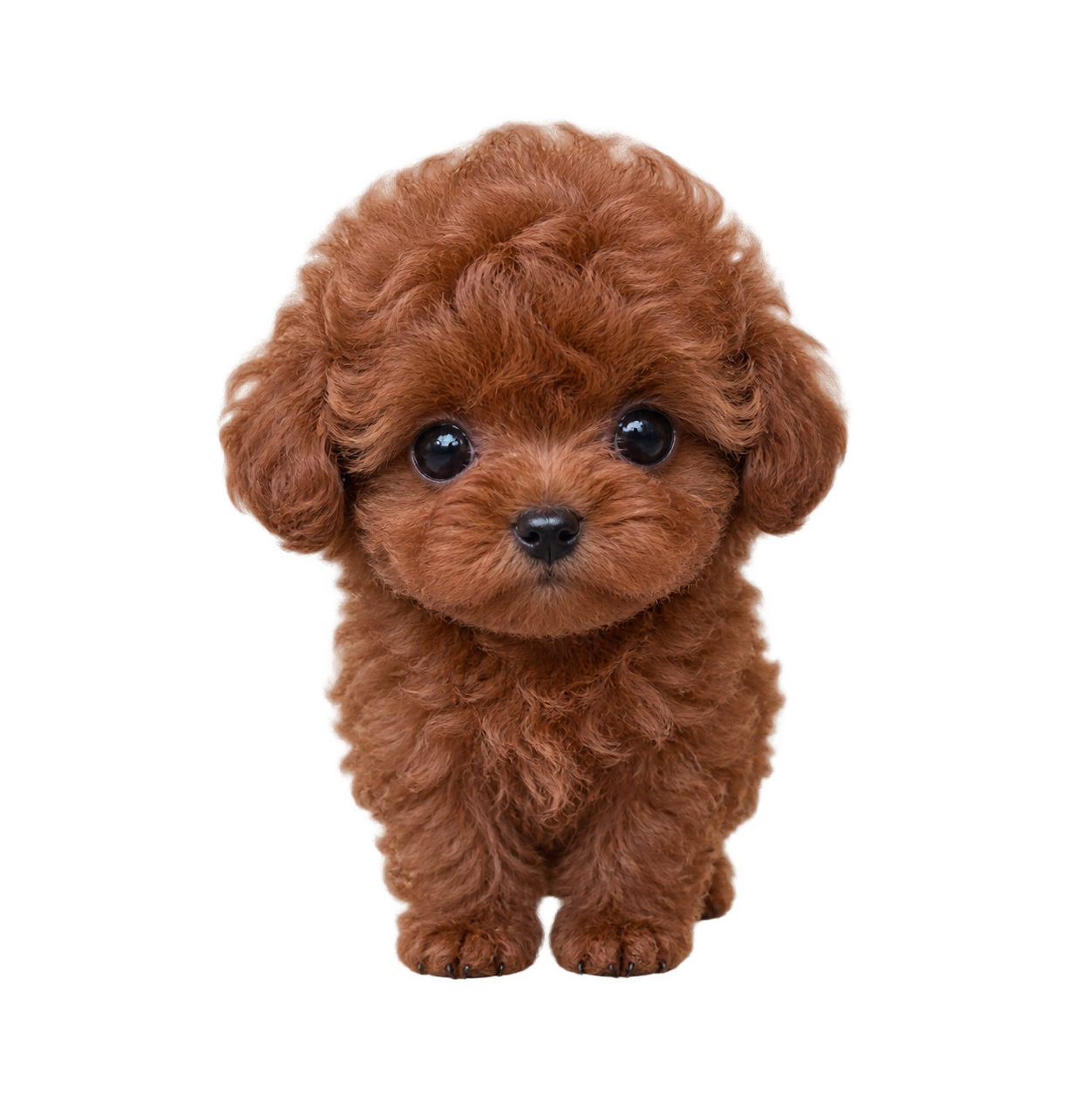 Red apricot Toy Poodle puppy