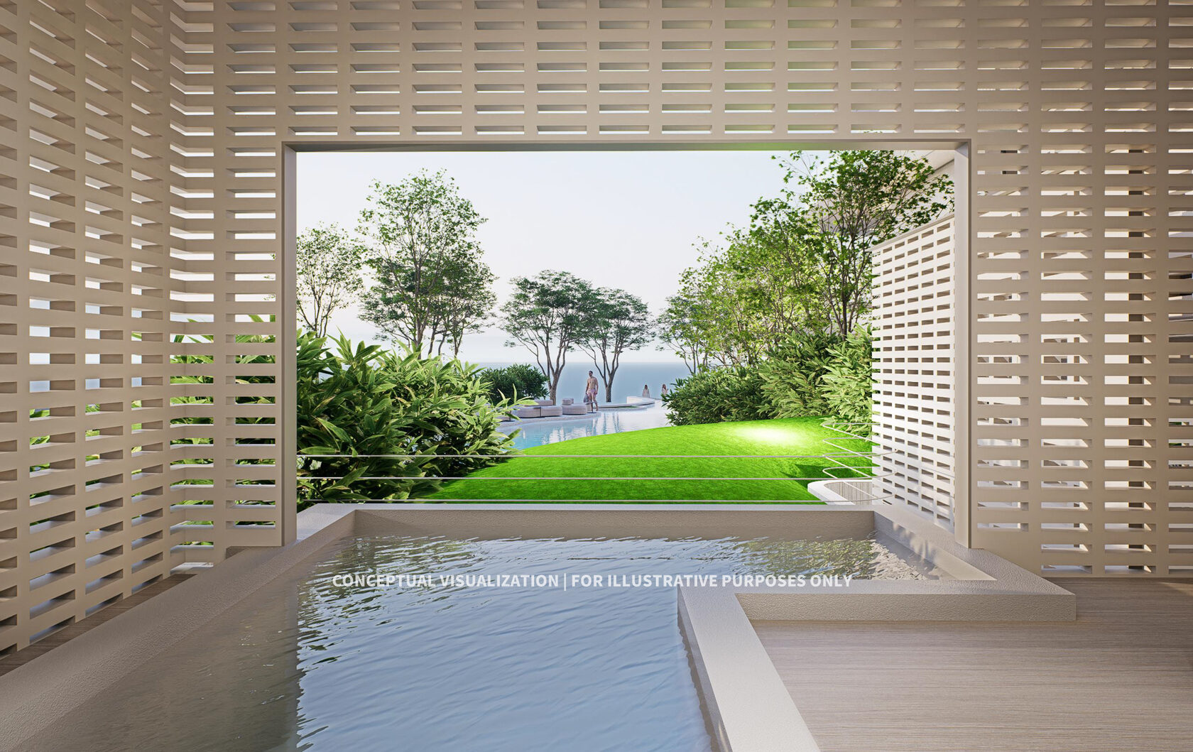 Private plunge pool of a Soondri Wongamat beachfront villa