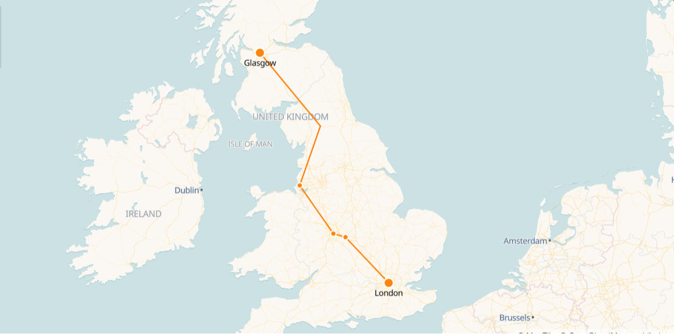 Glasgow to London Train - Tickets & Schedule