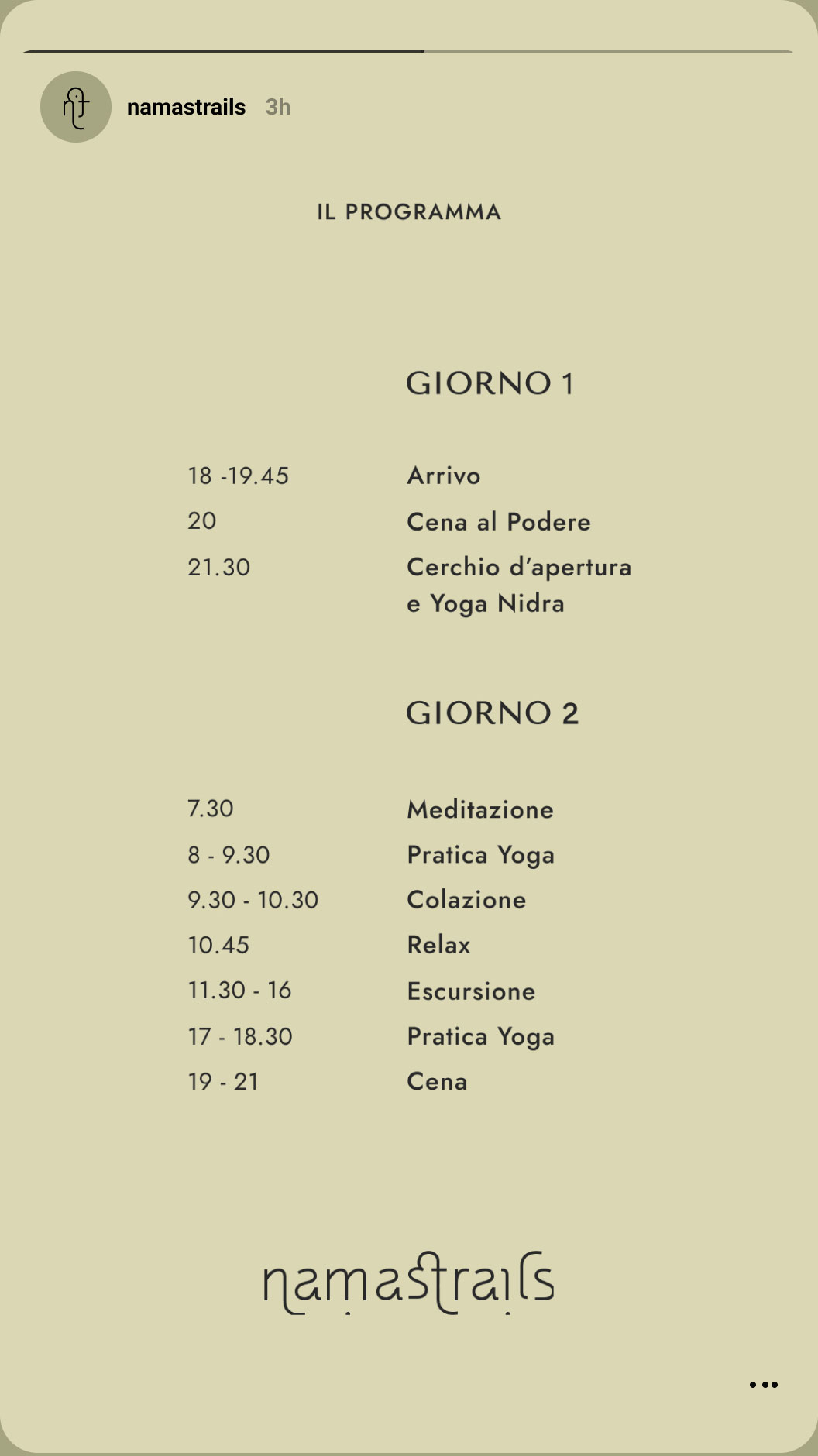 Coherent visual storytelling for Namastrails’ Instagram and digital presence.