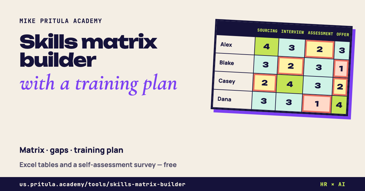 Skills matrix builder