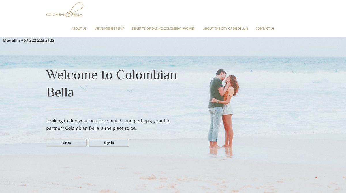 Colombian Bella home page
